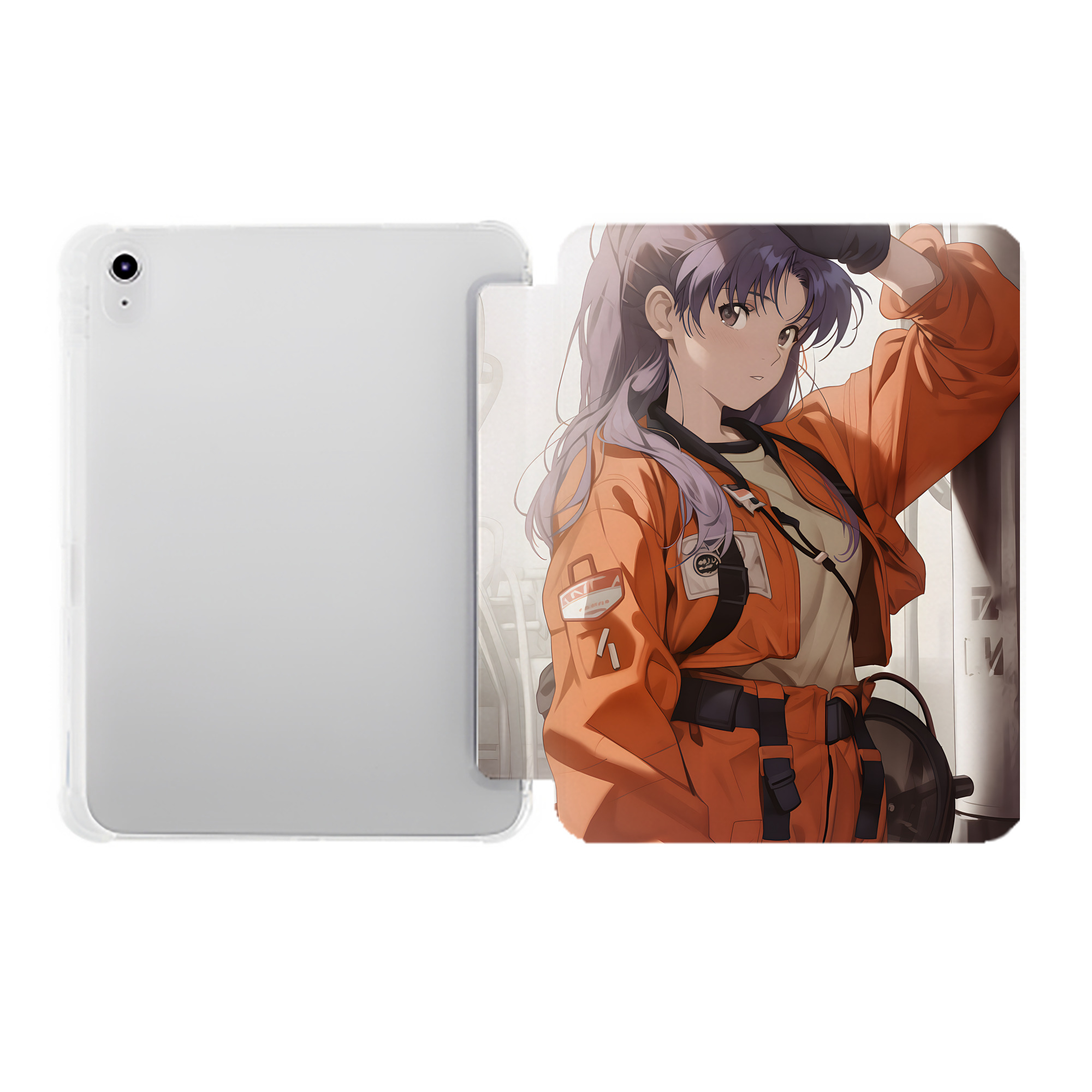 （画像用） EVA 新世紀エヴァンゲリオン IPad ケース ペン収納付き 三つ折りスタンド PUレザー×シリコン 対応機種9.5/10.5/10.9インチ